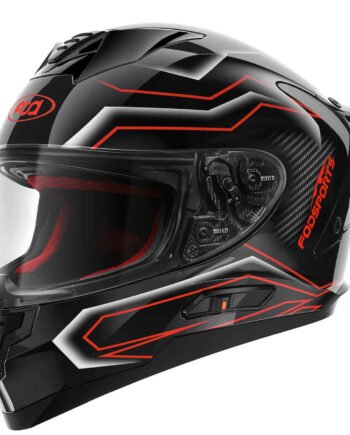 FS 90 DOT Full Face Motorcycle Helmet Black Red